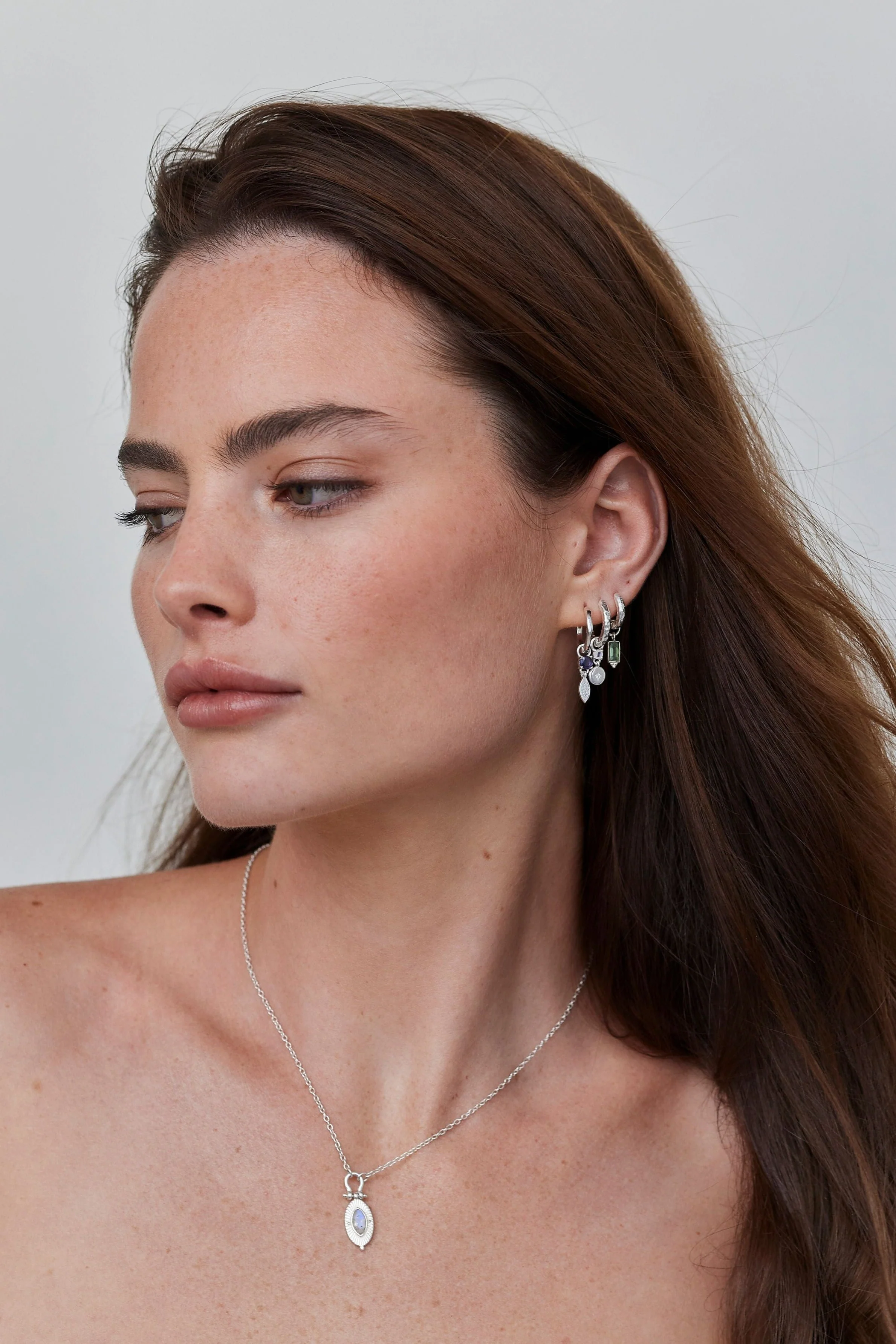 Baguette Apatite Silver Charm - Image 3