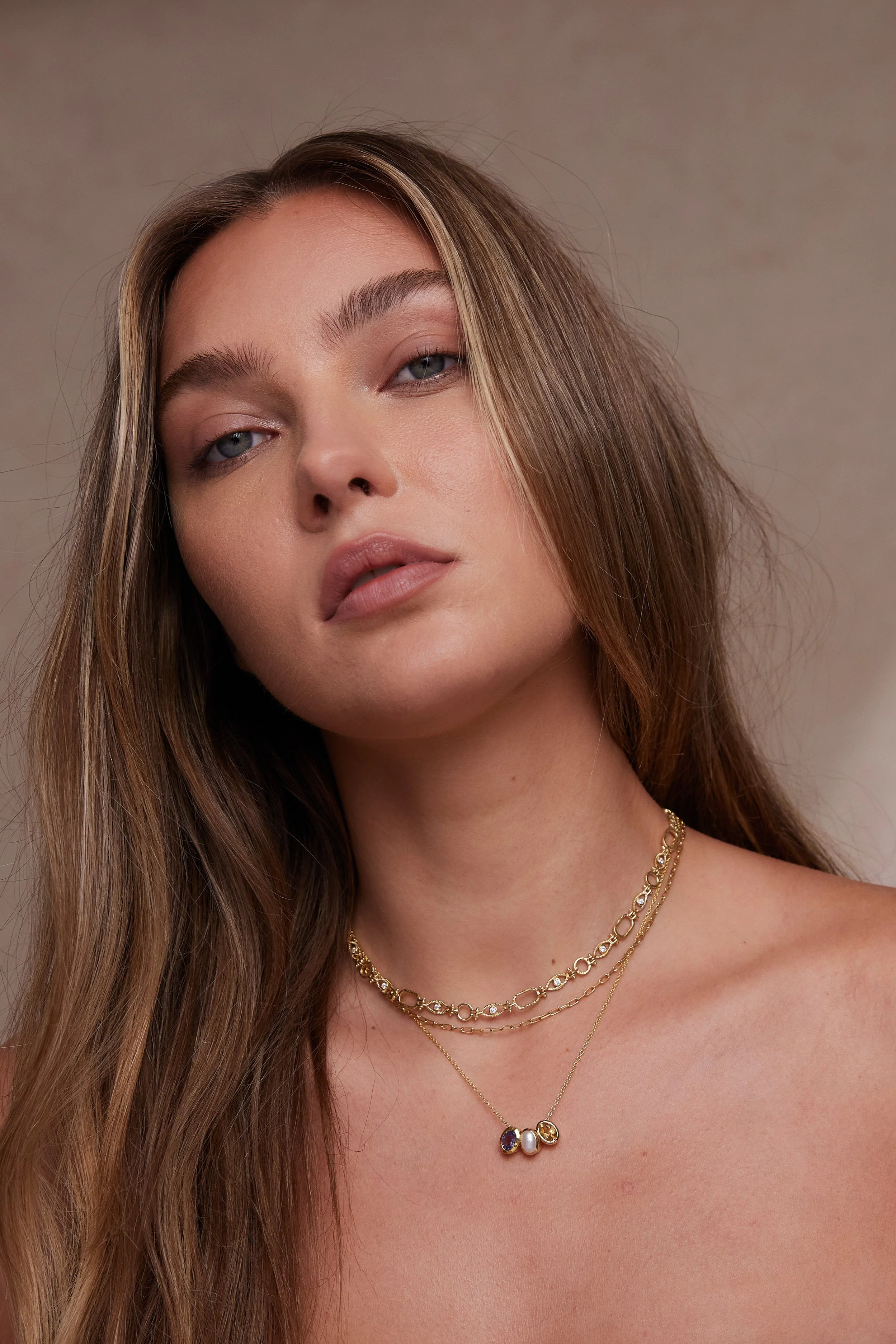 December Tanzanite Gold Oval Birthstone Necklace - Image 3