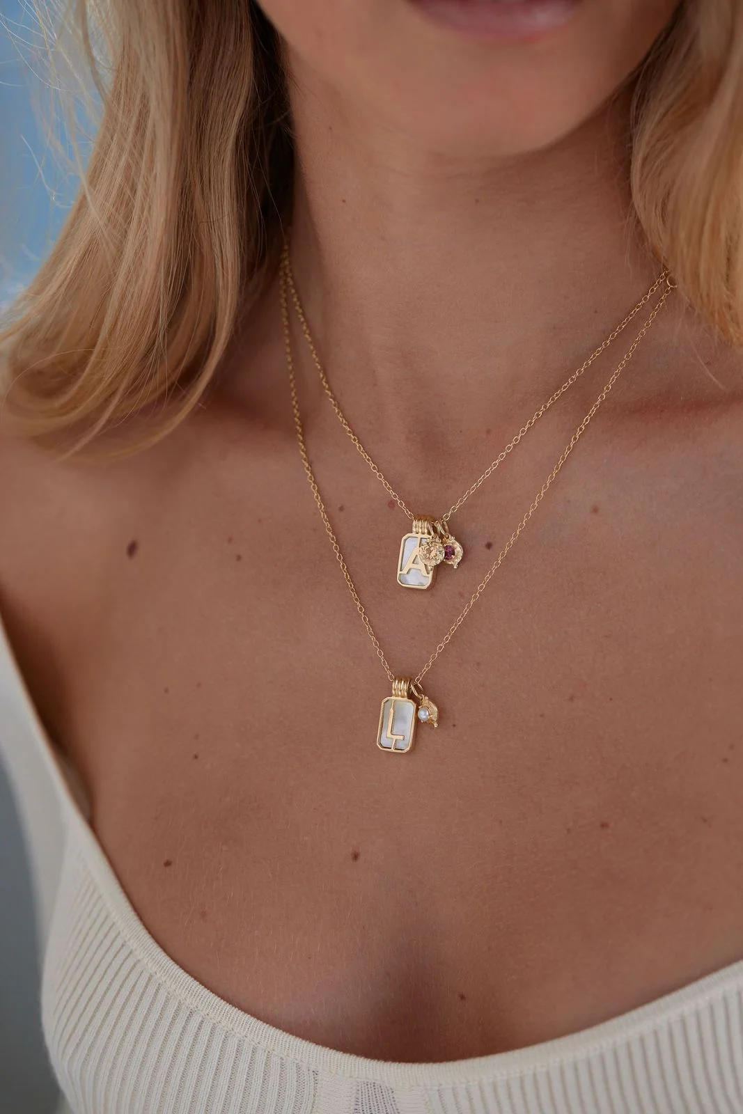 February Amethyst Gold Birthstone Necklace Charm - Image 5