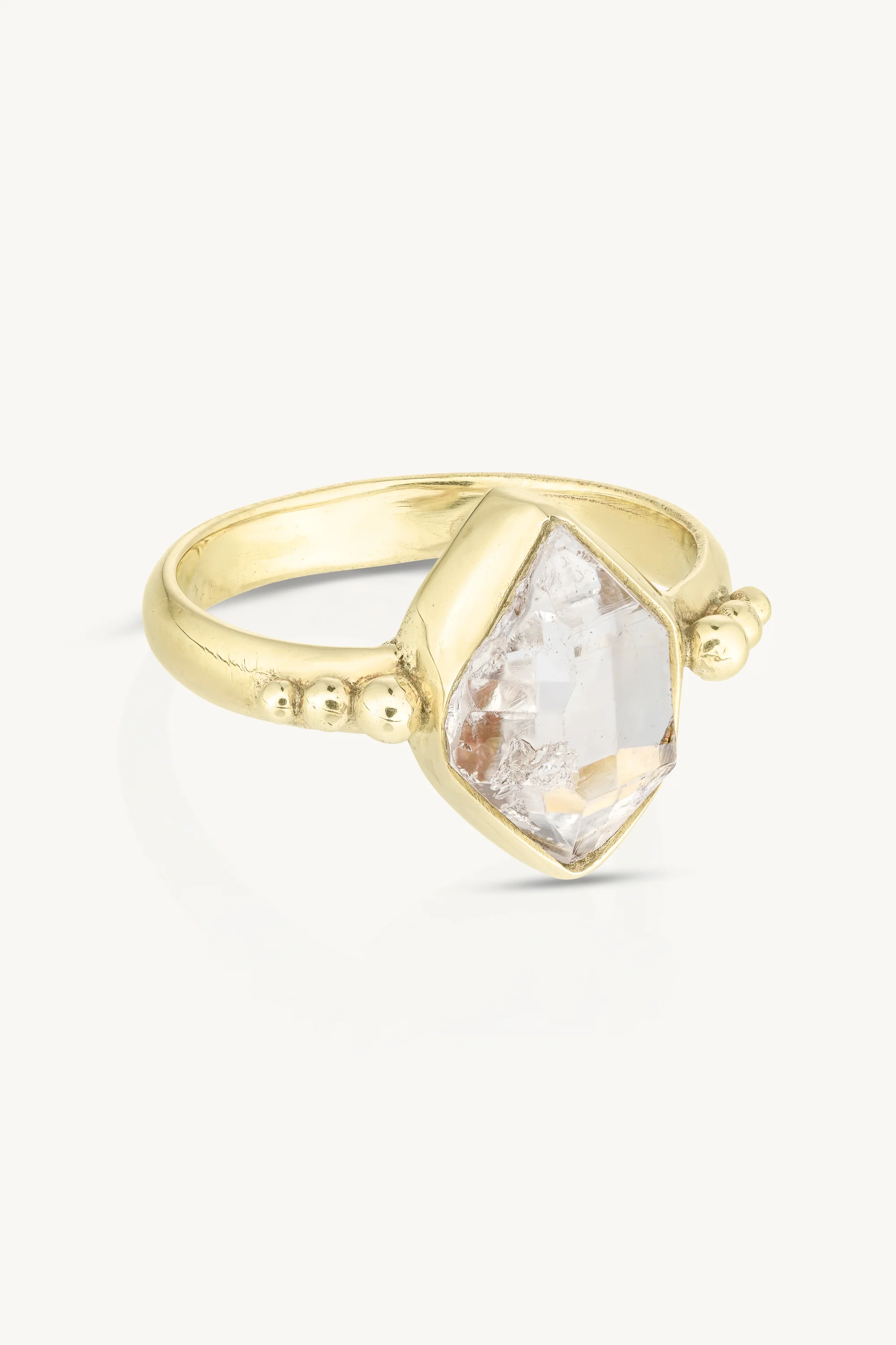 Herkimer Diamond Gold Ring - Image 4