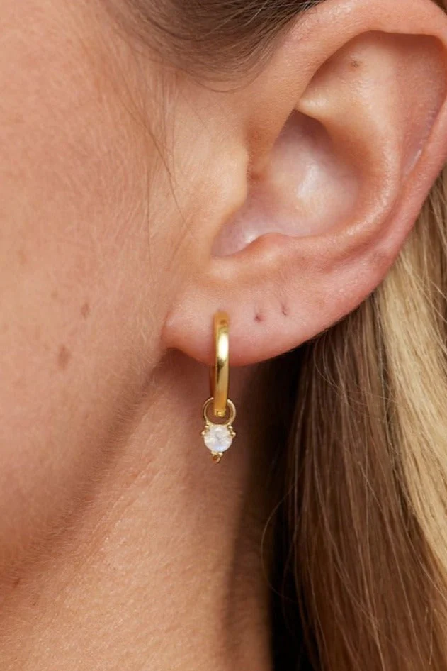 Orb Moonstone Gold Charm - Image 5